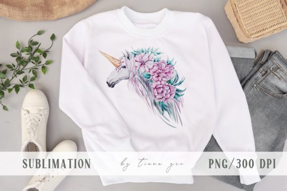 Download Watercolor Cute Unicorn Sublimation Png - Unicorn Collection