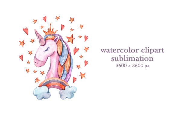 Download Watercolor Cute Unicorn Sublimation - Unicorn Collection