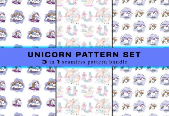 Download Unicorn Seamless Pattern Digital Papers - Unicorn Collection