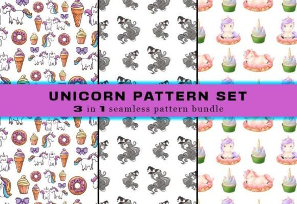 Download Unicorn Seamless Pattern Digital Papers - Unicorn Collection