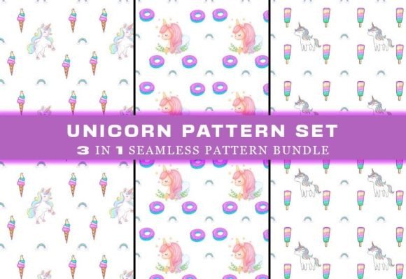 Download Unicorn Seamless Pattern Digital Papers - Unicorn Collection