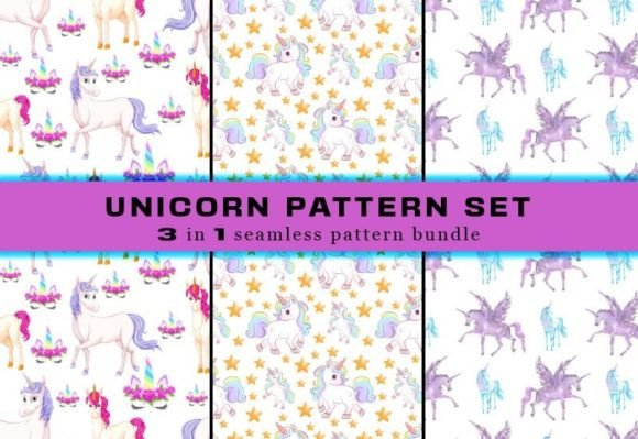Download Unicorn Seamless Pattern Digital Papers - Unicorn Collection