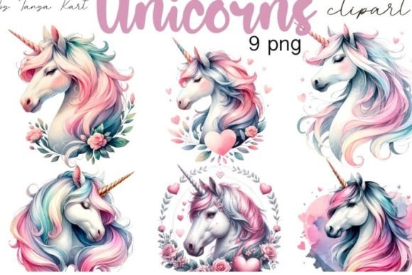 Download Magical Unicorn Head PNG Digital Clipart - Unicorn Collection