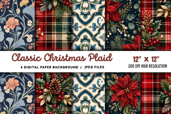 Download Classic Christmas Plaid Background 4 - Christmas Collection