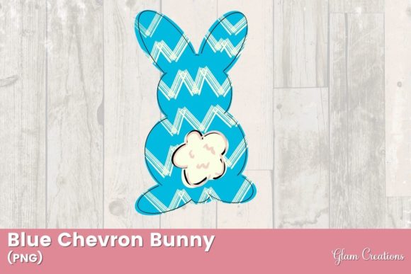 Download Blue Chevron Bunny - Chevron Collection