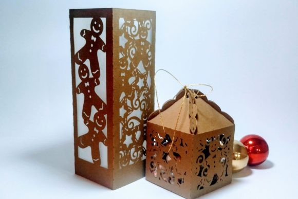 Download Gingerbread Cookie Lantern and Box - Premium Resources