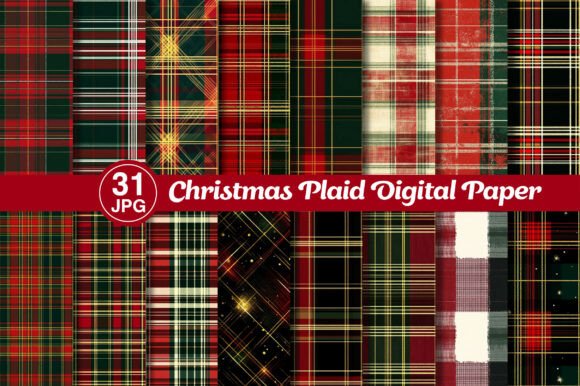 Download Christmas Plaid Digital Paper - Christmas Collection