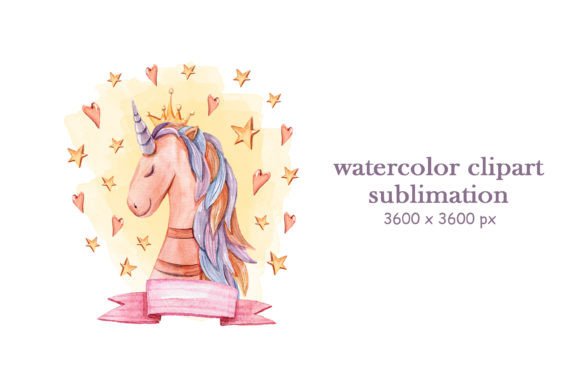 Download Watercolor Cute Unicorn Sublimation - Unicorn Collection