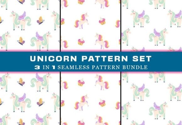 Download Unicorn Seamless Pattern Digital Papers - Unicorn Collection