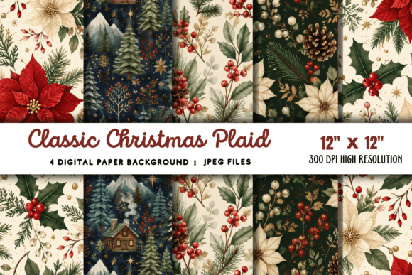 Download Classic Christmas Plaid Background 5 - Christmas Collection