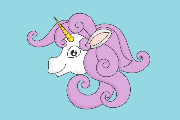 Download Unicorn Head Vector Illustration - Unicorn Collection