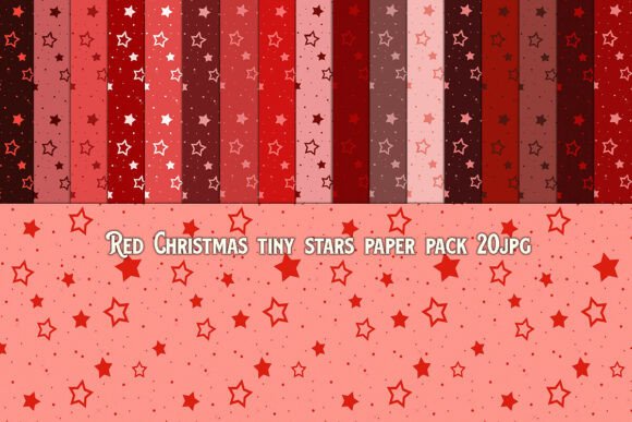 Download Red Christmas Tiny Stars Paper Pack - Christmas Collection